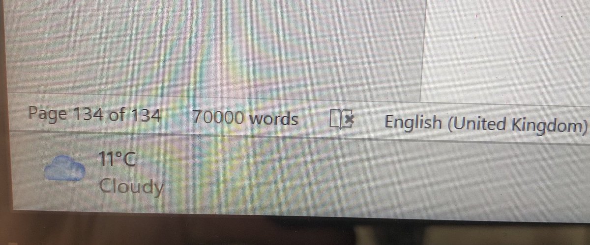 Just wrote a nonsense paragraph at the end of my 2nd draft so I could see this magic number