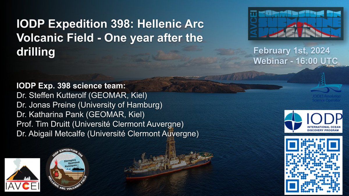 JonasPreine's tweet photo. In case you missed it, the recording of yesterday's IAVCEI Submarine Volcanism Seminar on first results from IODP #Exp398 is online now: https://t.co/FpWikNPKgj https://t.co/oxA3s4DmfP