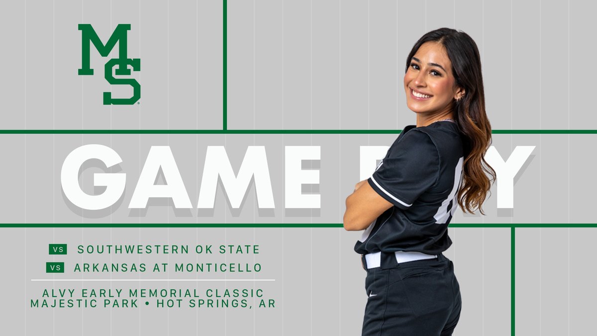MSSUSoftball's tweet image. Ronnie Hawkins/ Mike McGhee Memorial Tournament
🦁 -- Yazmin Vargas
vs Southwestern Oklahoma State
⏰ -- 2:00 p.m.
vs Southwestern Oklahoma State
⏰ -- 4:30 p.m.
📍-- Majestic Park | Hot Springs, AR
📈 -- loom.ly/wOdrMog
