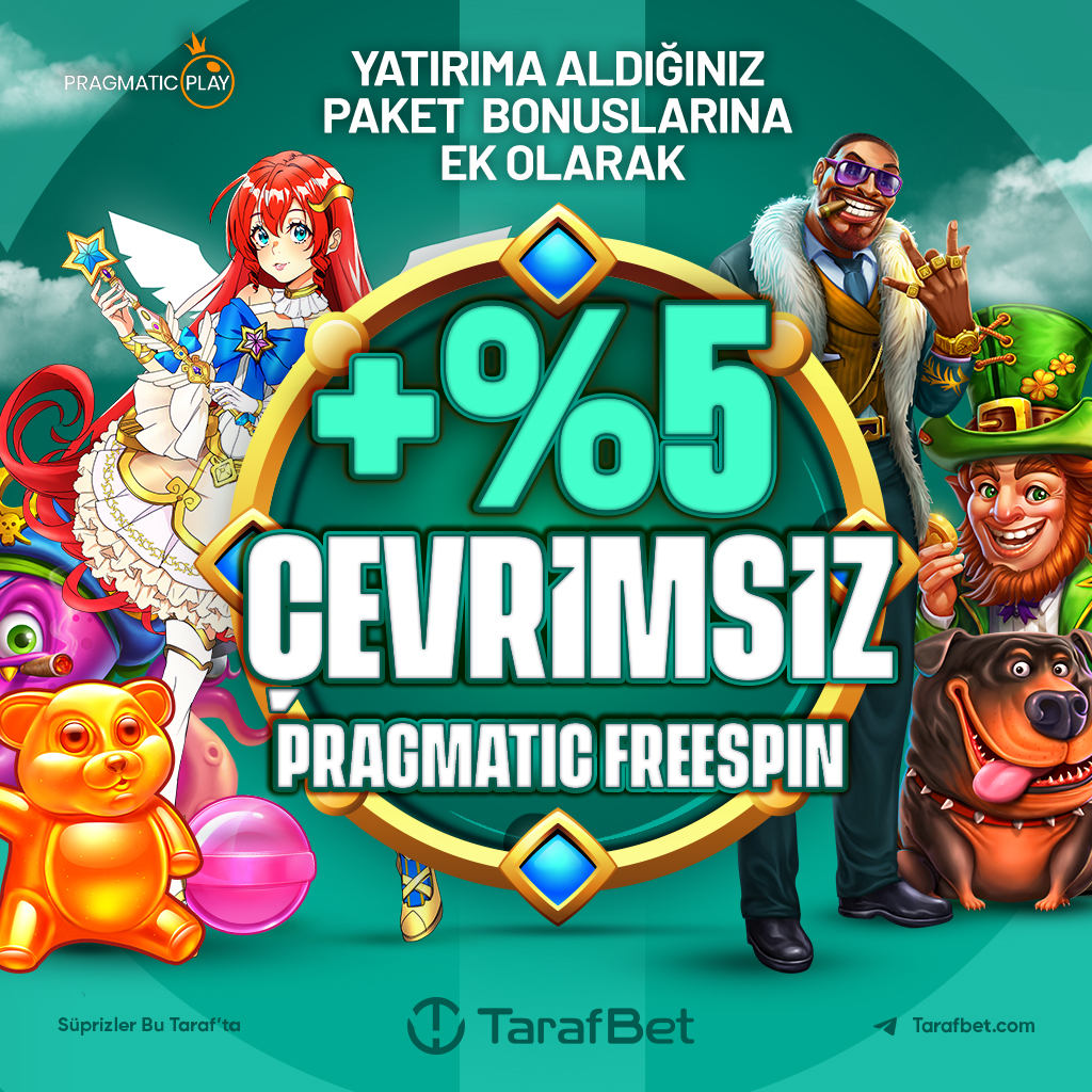 🔥HERKESE FREESPIN BIZDEN ! 

‼️ÇEVRİMSİZ %5 PRAGMATİK FREESPIN !

💥YATIRIM+BONUS ARTI EKSTRA %5 SPIN !

📌CANLI DESTEĞE BAĞLAN SPINLERIN SENIN 

⏳TARAFBET İLE KAZANÇLI GÜNLER DEVAM EDİYOR