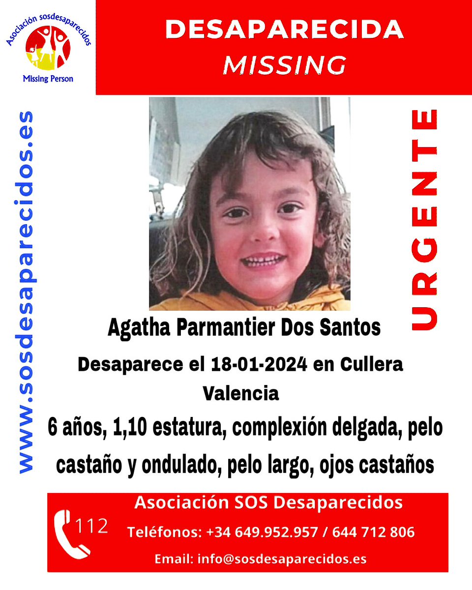 sosdesaparecido's tweet photo. 🆘 DESAPARECIDA
Pendiente de clasificación.
#desaparecido #sosdesaparecidos #Missing #España #Cullera #Valencia
Síguenos @sosdesaparecido https://t.co/j05W2Q7NAK