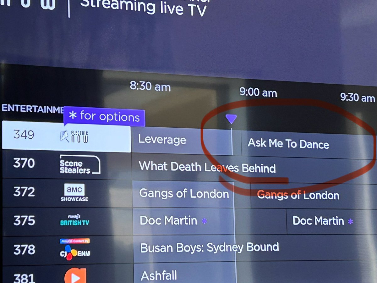 Love scrolling through TV and seeing our movie come up!