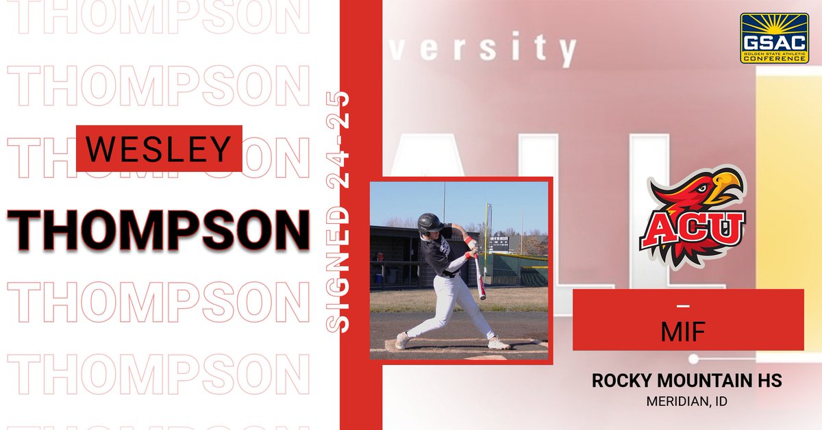 Welcome to the ACU Baseball Family <a href="/westhompson03/">Wesley Thompson</a>