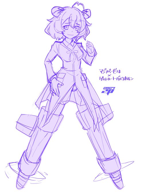 マジアベーゼさまにお姉ちゃん服
#一番目にリプ来たキャラに二番目にリプ来たキャラの服を着せる 