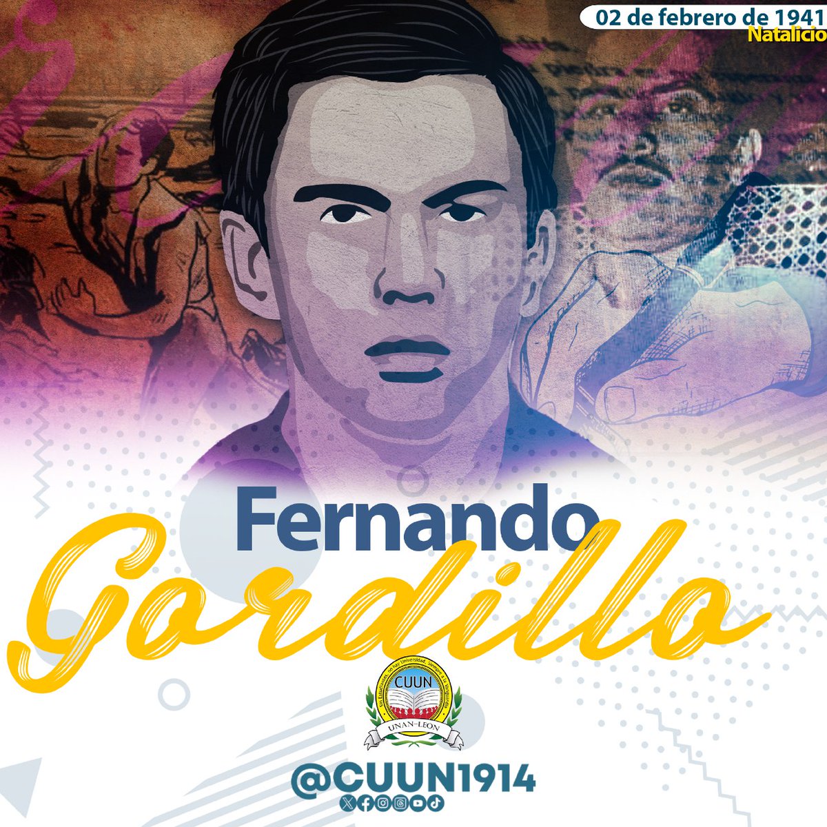 #02DeFebrero || Saludamos el 83 años del Natalicio de nuestro Héroe y Mártir Revolucionario Estudiantil Fernando Gordillo Cervantes.

#4519LapatriaLaRevolución 
#CUUN1914