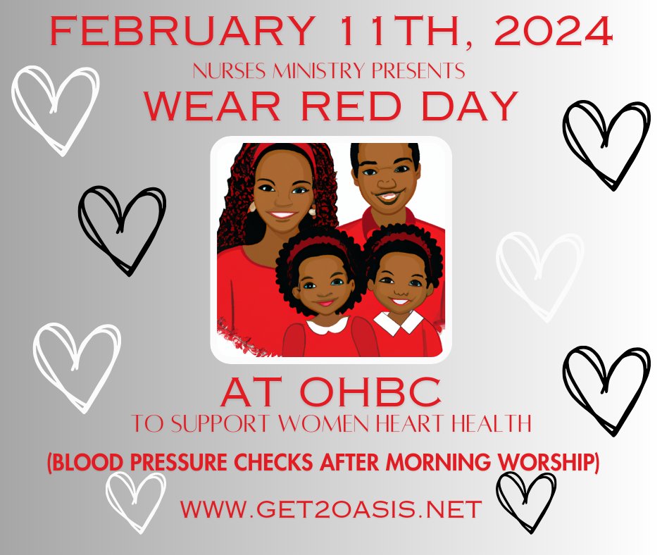 Rock your Red 2/11!
get2oasis.net 
#womenhearthealth 
#healthandwellness