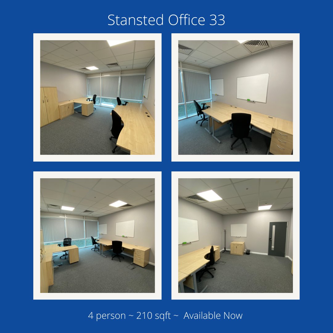 We have this fantastic first floor office set up available Now at the Stansted Business Centre! If your looking for a ready to go office contact - enquiries@weston-business-centres.com or call 01279 883545. #office #officedesign #decor #business #businesscentre #officespace