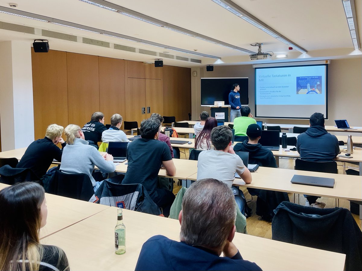 Today, bachelor's students <a href="/uniinnsbruck/">@uniinnsbruck@social.uibk.ac.at</a> showcased their diverse results at the 2nd XR Interaction Conference, delving into education, innovative interaction concepts, and security/privacy in mixed realities. #XRI <a href="/XRI_UIBK/">XR-I</a>. More at igs.uibk.ac.at/xr-i/