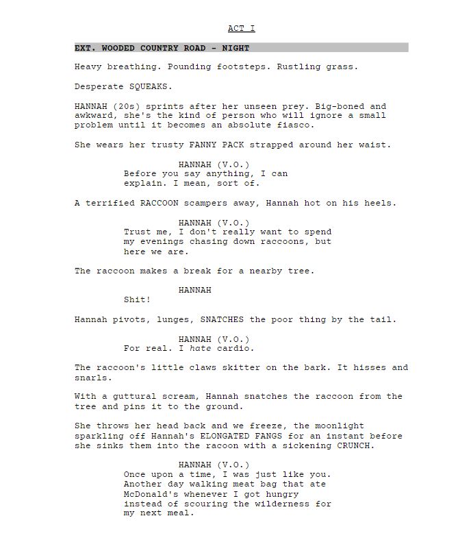 Excited to share that two scripts make the QFs of the Creative Screenwriting Unique Voices Screenplay Competition! 

Showcases the two extremes of my genre writing: dystopian sci-fi feature on one hand, goofy horror comedy pilot on the other 🙃
#FirstPageFriday #1stPageFriday