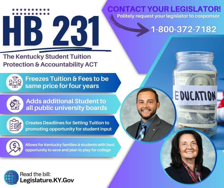 Mr_FrazierKY's tweet photo. Session has gaveled in!
#Kentucky students need your help! Call your legislator and politely ask to cosponsor State Representative William Lawrence’s #HB231! #KYGA24 https://t.co/r9Dix5iaqR