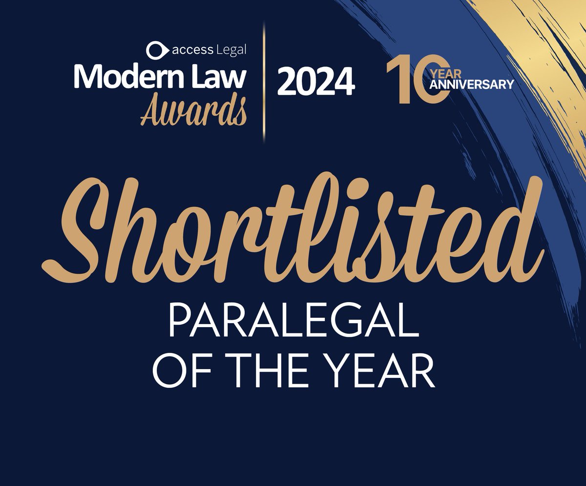 Modern Law Magazine (@modernlawmag) on Twitter photo Congratulations to the #MLAwards24 shortlist for the Paralegal of the Year Award!
⭐️Ella Carter <a href="/rosewoodsols/">RosewoodSolicitors</a>
⭐️Hannah Campbell <a href="/attwells/">Attwells Solicitors</a>
⭐️Jaimmie Poon #ConfidenceWills
⭐️Mandy Taylor <a href="/SJPsolicitors/">SJPsolicitorsLLP</a>
⭐️Peter Haney <a href="/BLJSolicitors/">Bell Lamb & Joynson Solicitors</a>
⭐️Stacey Wightman <a href="/WillsonsSols/">Willsons Solicitors</a>
Good Luck 🍀 Congratulations to the #MLAwards24 shortlist for the Paralegal of the Year Award!
⭐️Ella Carter <a href="/rosewoodsols/">RosewoodSolicitors</a>
⭐️Hannah Campbell <a href="/attwells/">Attwells Solicitors</a>
⭐️Jaimmie Poon #ConfidenceWills
⭐️Mandy Taylor <a href="/SJPsolicitors/">SJPsolicitorsLLP</a>
⭐️Peter Haney <a href="/BLJSolicitors/">Bell Lamb & Joynson Solicitors</a>
⭐️Stacey Wightman <a href="/WillsonsSols/">Willsons Solicitors</a>
Good Luck 🍀