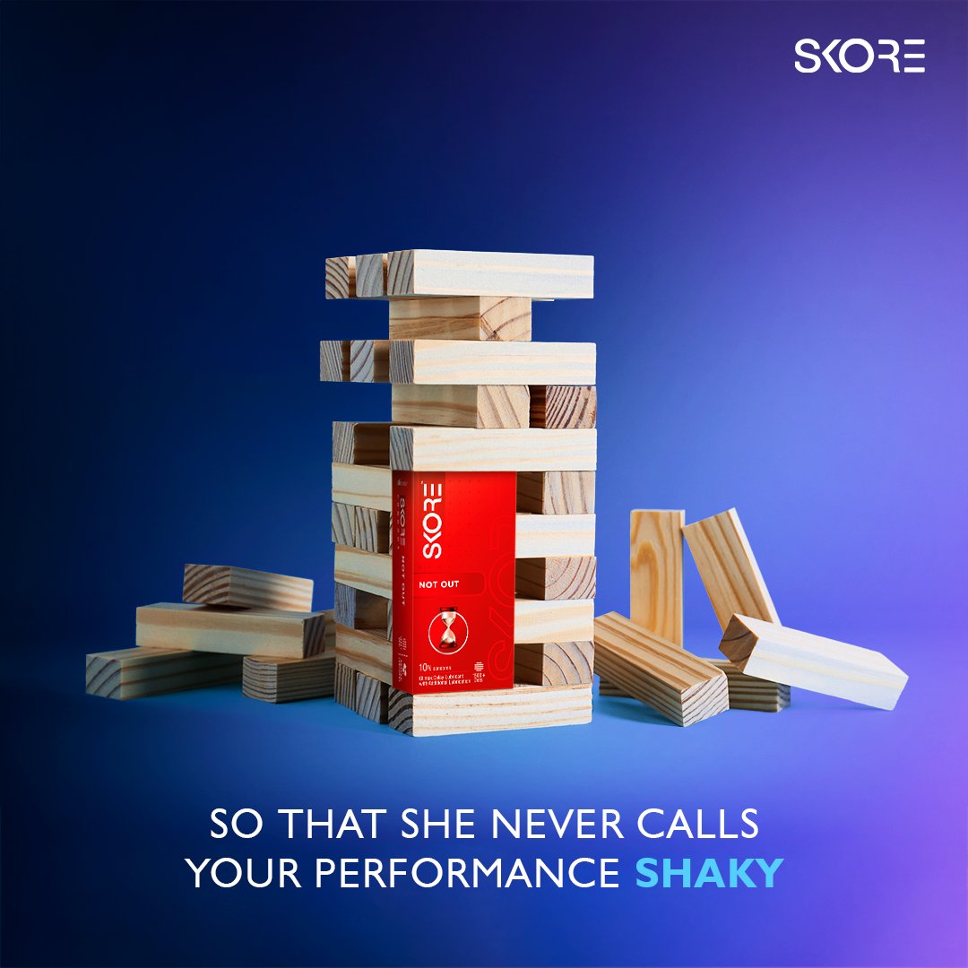 SkoreIndia's tweet photo. Sab jenga-si, jab NotOut aapke paas ji 📷
#Skore #SkoreCondoms #NotOut #GetNaughtier https://t.co/nv8hG1YSpZ