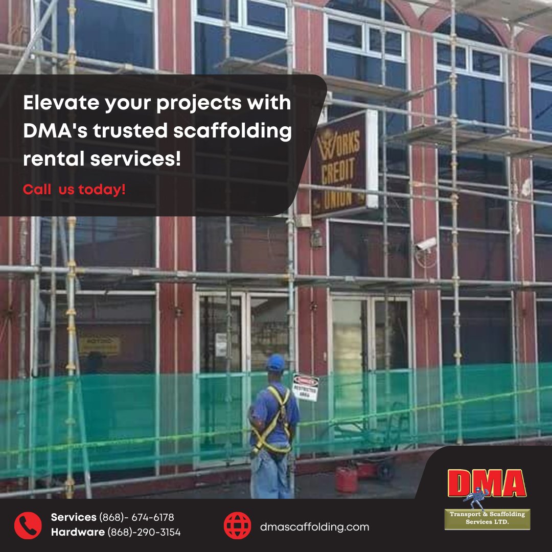dmascaffolding's tweet image. Celebrating 15 years of incident-free expertise, we&apos;ve proudly served diverse sectors—public, energy, commercial, and residential.

#DMA #ProjectPartnership #EfficiencyMatters 💼👷‍♂️

Call us today! 📞 (868)-674-6178

Visit - dmascaffolding.com