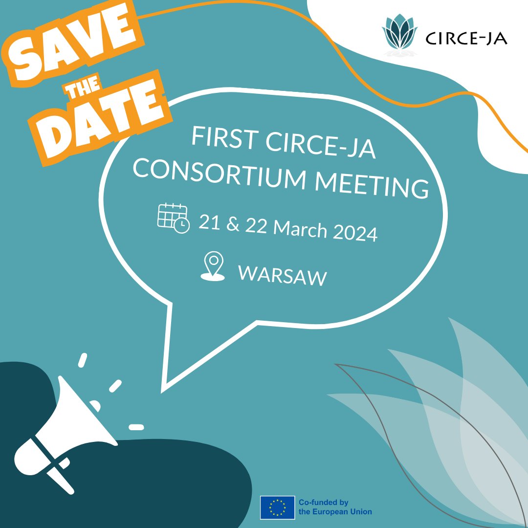 📢🗓️The 1st @CIRCE_JA Consortium Meeting will take place on 21 and 22 March 2024 in Warsaw. Please, save these two days in your agendas❗️ #circeja #jointaction #meeting @EU_HaDEA @EU_Commission @EU_Health
