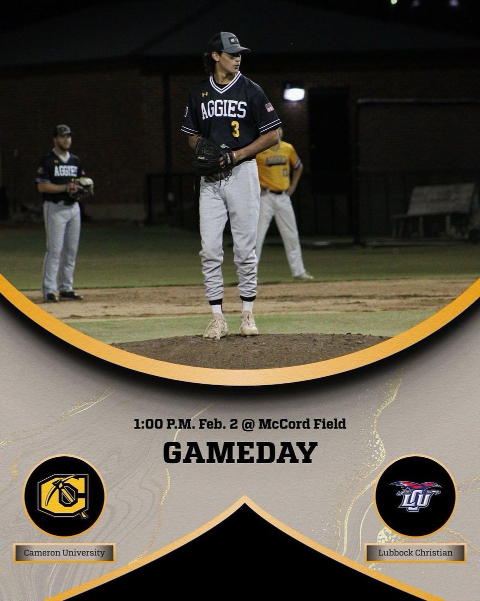 Happy opening day! Come check out your Aggies at McCord Field, 1:00 first pitch! #BackTheAxe ⛏️⛏️⛏️