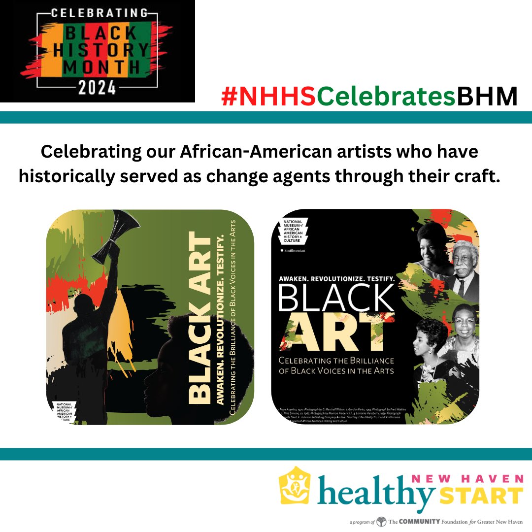 NHHealthyStart's tweet photo. This year’s theme focuses on African-Americans & their influence in the arts. It celebrates those who have made an impact through the visual arts, music, cultural movements & more.
Read more here: https://t.co/542rVh8HfI
#NHHealthyStart #NHHSCelebratesBHM24 #BlackHistoryMonth https://t.co/espeKVpaCL