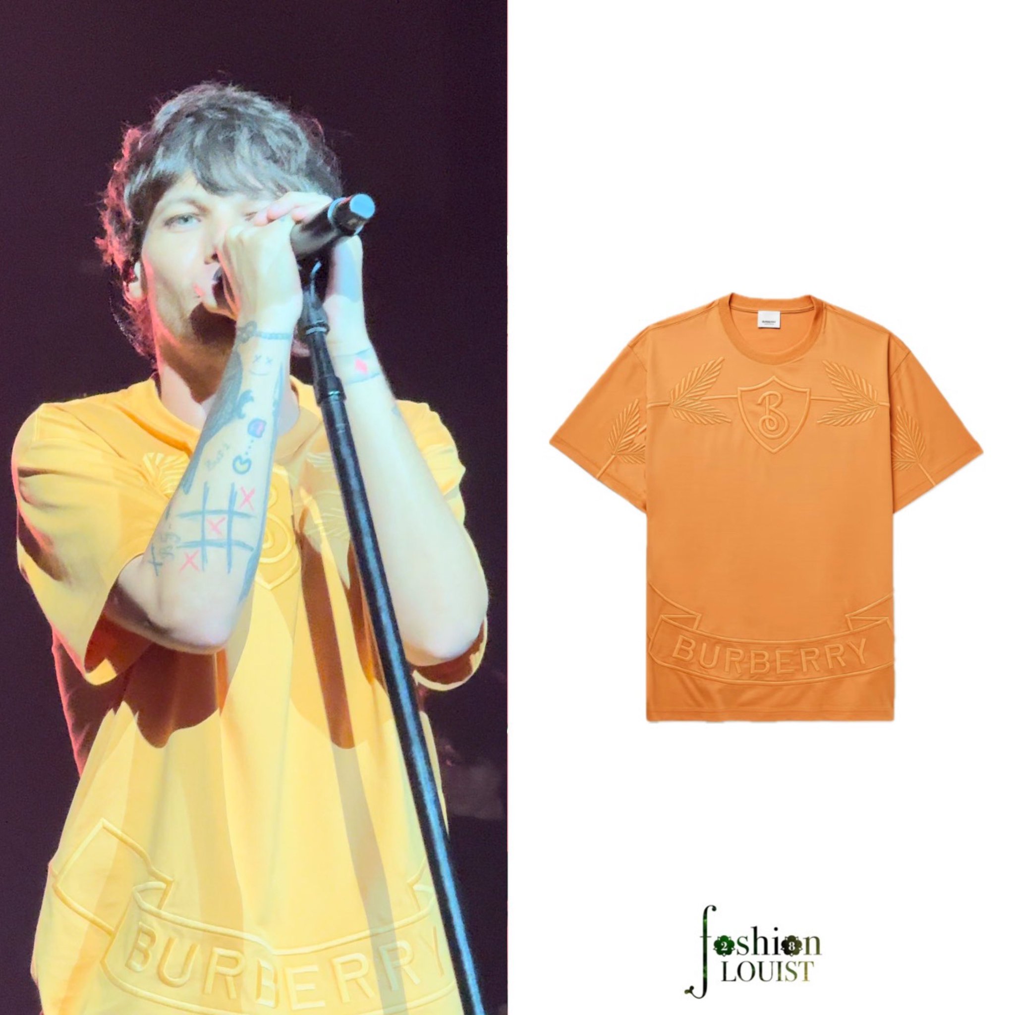 BURBERRY オークリーフクレスト Tシャツ 8063203-DUSTY ORANGE BURBERRY オークリーフクレスト Tシャツ 8063203-DUSTY ORANGE