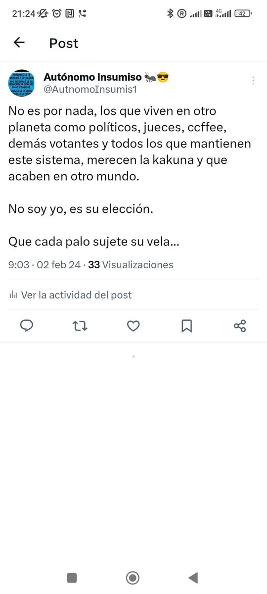 Autónomo Insumiso 🐜😎 tweet media