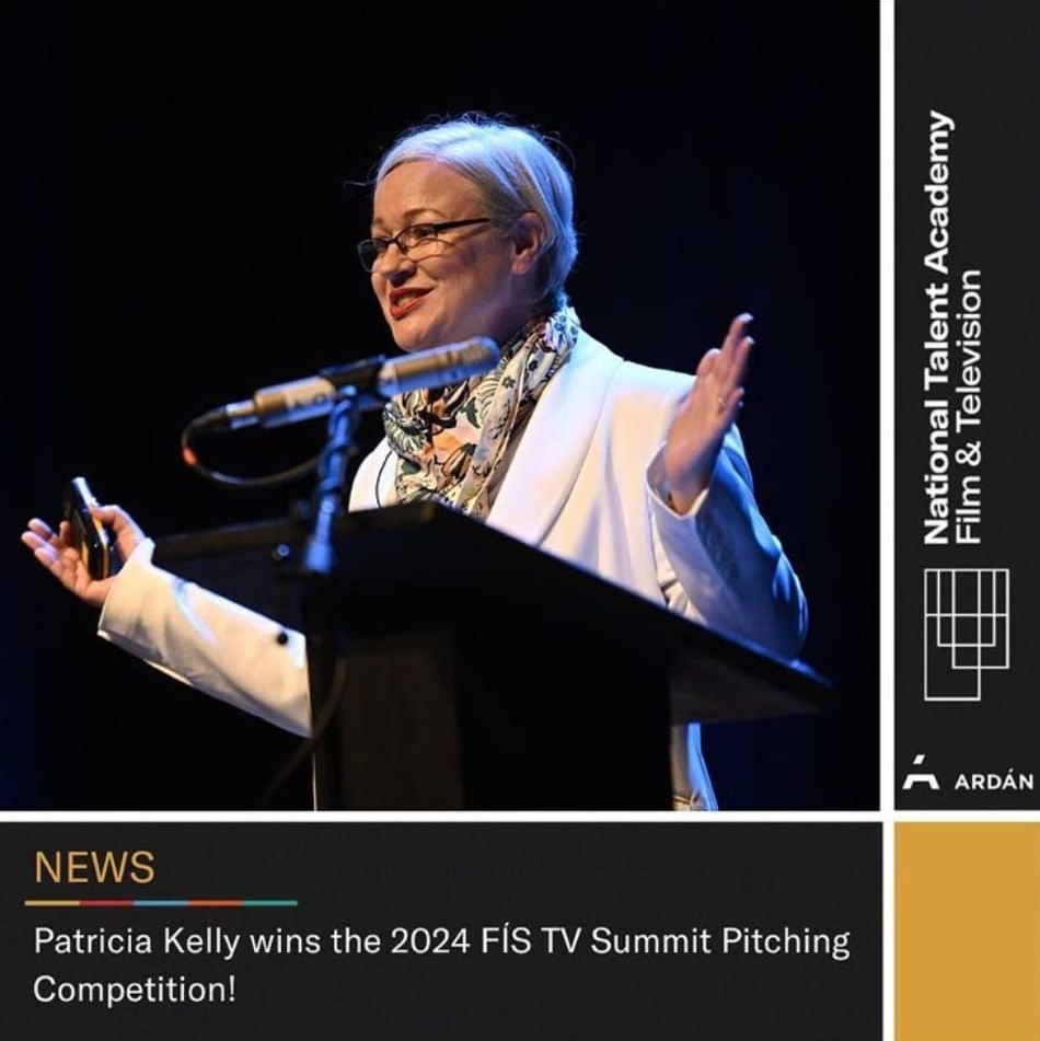 Huge congratulations to the fantastic @PatriciaOLKelly who won the 2024 @Ardan_ie / @TalentAcademies #FísTVSummit Pitching Competition with her #TVSeries #HUMDRUM. An amazing and fitting achievement for this writer/director on the rise.