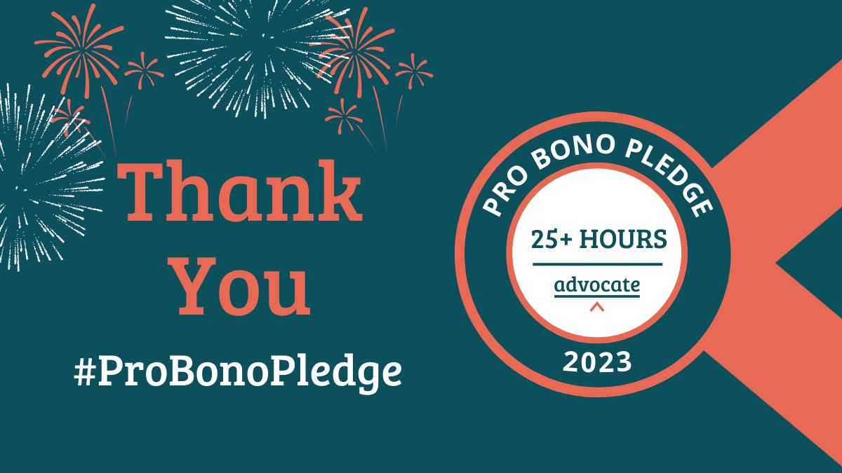 THANK YOU to the following barristers who completed the #ProBonoPledge in 2023 🎉

Bethany Armitage <a href="/stphilips/">St Philips Chambers</a> 
Ruth Hughes <a href="/5sblaw/">5 Stone Buildings</a>
Owain Rhys James <a href="/CivitasChambers/">Civitas Law</a> 
Adèle Akers <a href="/stphilips/">St Philips Chambers</a> 
Niranjan Venkatesan <a href="/OneEssexCourt/">One Essex Court</a>