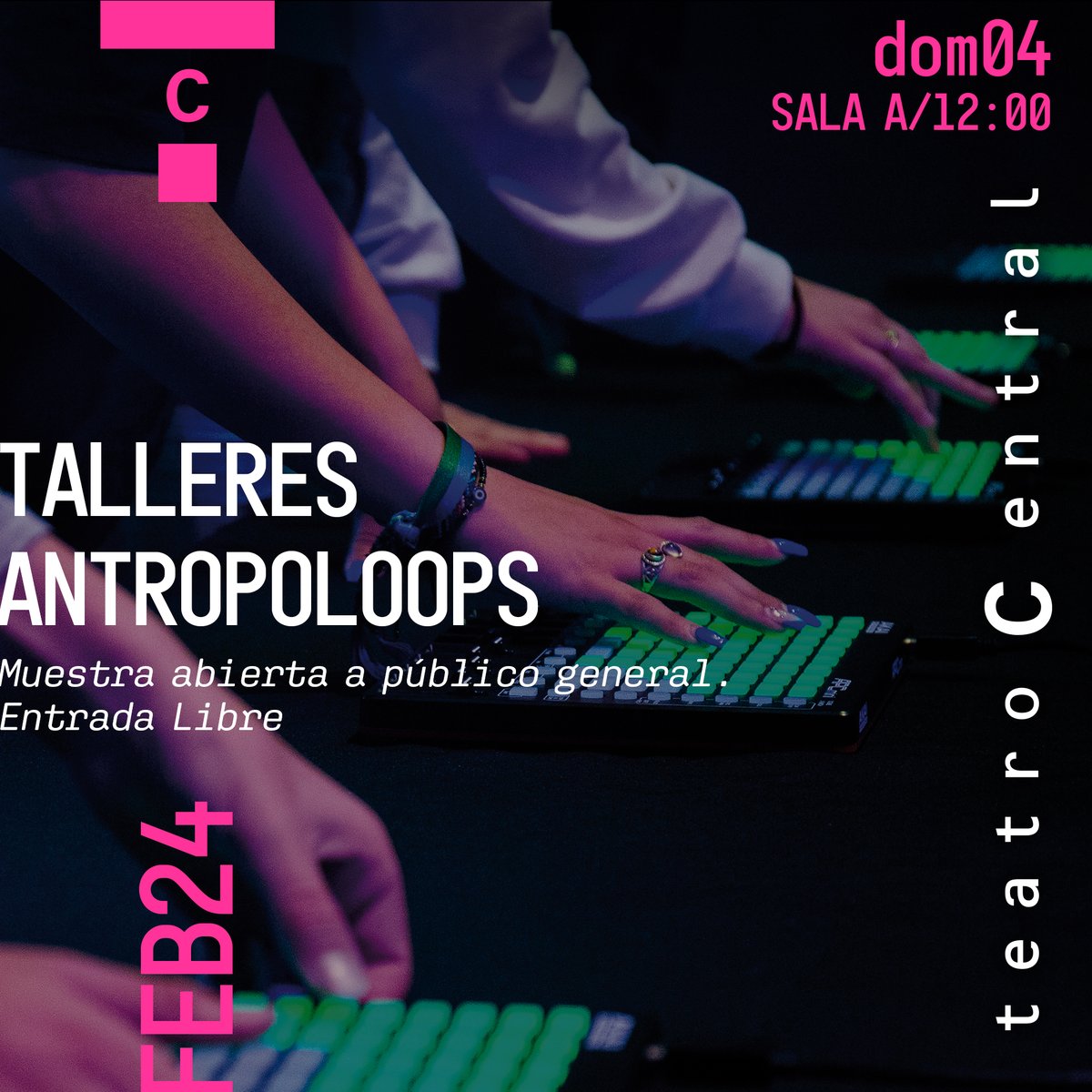 Mañana, a las 12h en el Teatro Central #Sevilla, te invitamos a la muestra de los talleres <a href="/antropoloopsEDU/">talleresantropoloops</a> realizado por varios institutos de secundaria durante el mes de enero.

teatrocentral.es

<a href="/CulturaAND/">Cultura Junta de Andalucía</a> <a href="/JuntaSevilla/">Junta Sevilla</a> <a href="/antropoloops/">antropoloops</a>