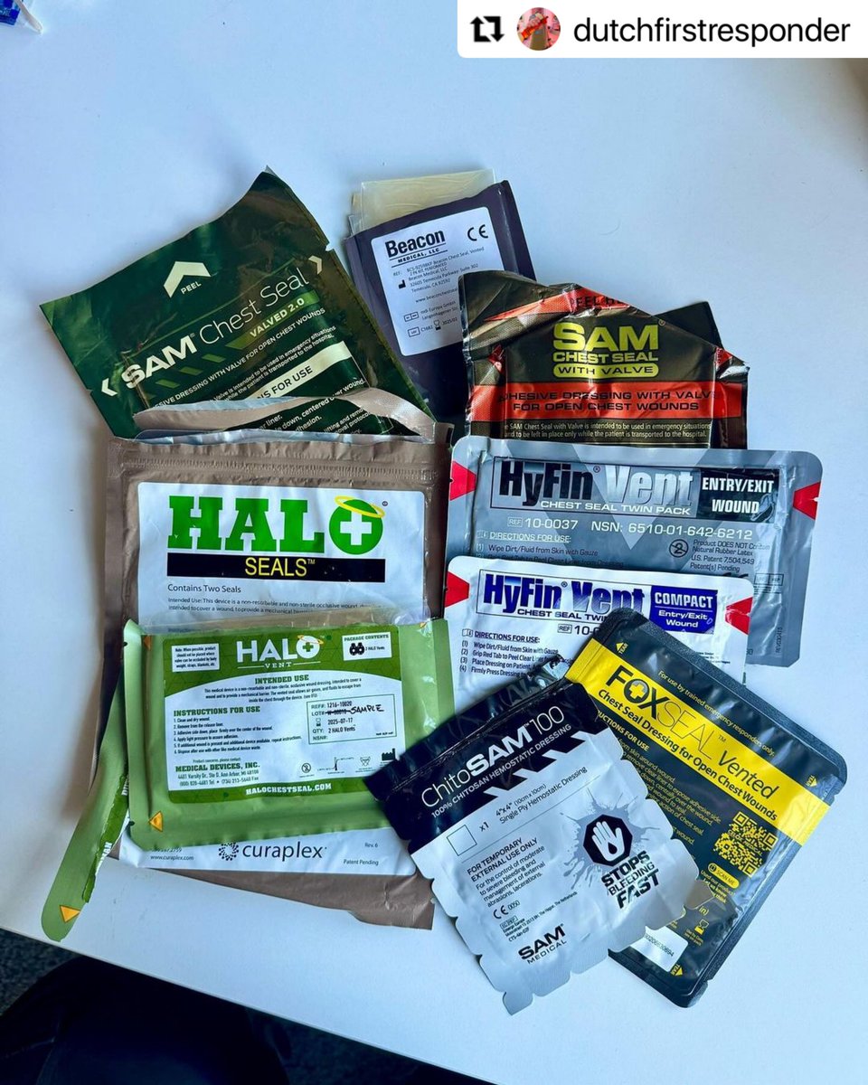 JackalMedical's tweet photo. A great post from our good buddy @dutchfirstresponder about #ChestSeals!
.
This is something we often find ourselves discussion with customers and it’s certainly a very important consideration for #PreHospitalCare.
・・・
#geartalk 
Chest Seal. Which one do you use and why?!? https://t.co/dZzzR7aG0J