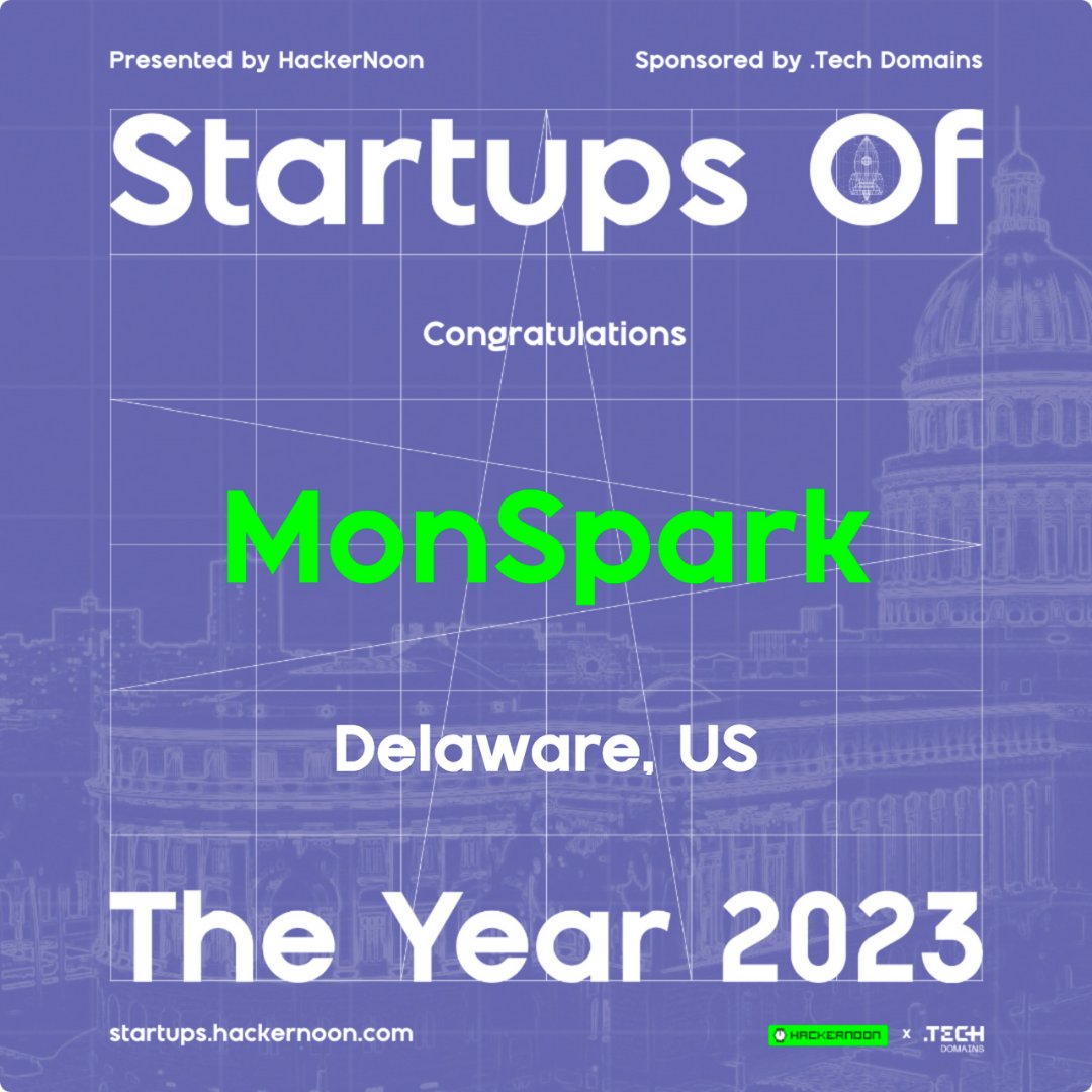 monsparkapp's tweet photo. Woohoo! MonSpark has won the Startups of the Year in Delaware, US!  🎉

We'd like to thank everyone that voted for us. 🙏

Here's your chance to try MonSpark 👇

https://t.co/pY9VGnDbWI

#cybersecurity #hackernoon #monspark https://t.co/KV25MKo501