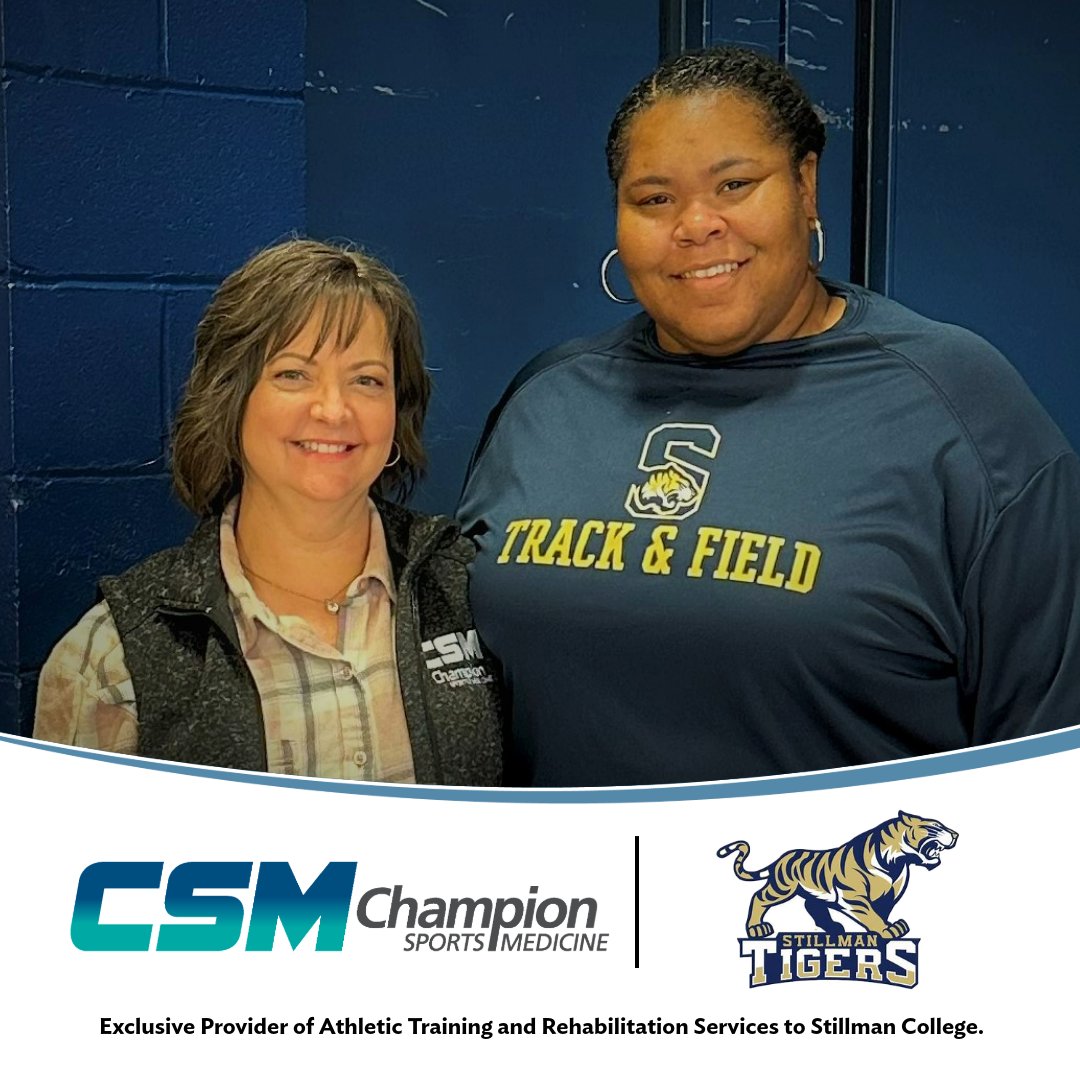 Shout out to the @StillmanCollege and special guest, Ms. Ashley Curry. Ms. Curry is the Senior Women’s Leader for Stillman and connected with our Champion Sports Medicine physical therapist, Susan Herrine, at the recent men’s and women’s basketball game. #proudpartner