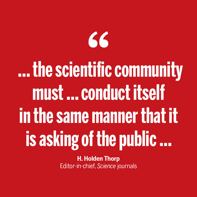ScienceMagazine's tweet photo. “The way to restore trust in science and higher education is by earning it,” writes Editor-in-Chief H. Holden Thorp in a new #ScienceEditorial. https://t.co/PZVVfgvfhw https://t.co/Nd81lhgqPy