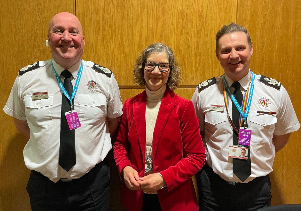 On Thu 1 Feb, the Convener @Audrey4ASNK had a productive meeting with @fire­­_scot Chief Officer Ross Haggart and Deputy Chief Officer Stuart Steven to discuss the challenges and opportunities for a modern fire service in 21st century Scotland.