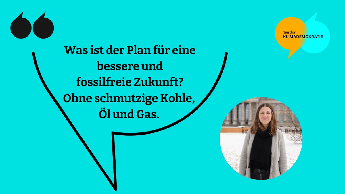 Am #TagDerKlimademokratie fragen wir persönlich bei den Politiker:innen nach, wie eine fossilfreie und bessere Zukunft für alle keine Utopie mehr bleibt. Und welche Frage hast du an den #Bundestag? Meld dich jetzt an: tagderklimademokratie.de