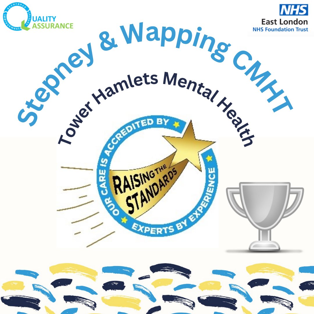 Shout out to Stepney & Wapping Community Mental Health team for their #Platinum Award in the Service User Led Accreditation programme! 💥Great work, team! @NHS_ELFT @elft_ppl