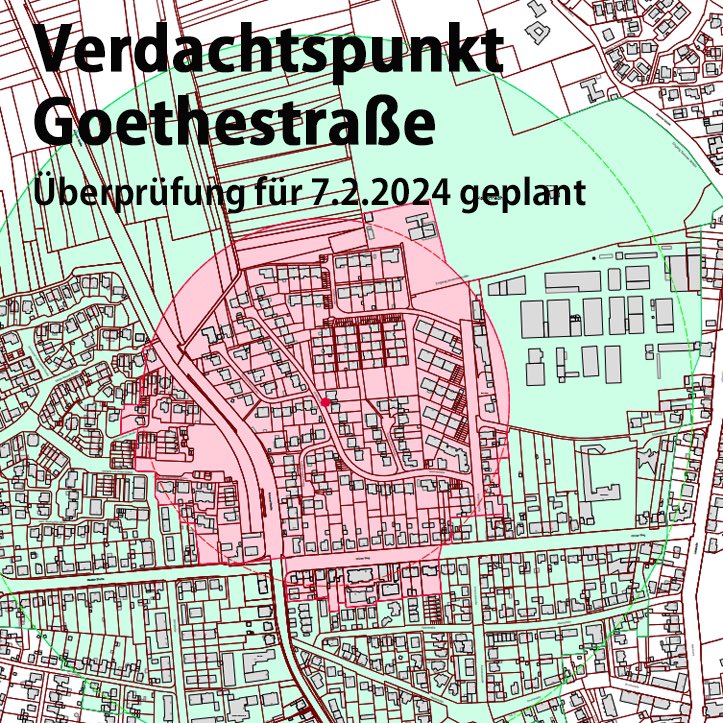 SDatteln's tweet photo. In der Goethestraße wird am 7.2.2024 ein Verdachtspunkt überprüft. Sollte ein Blindgänger gefunden werden, müssen Anwohner*innen evakuiert werden. Weitere Infos: https://t.co/2HLv2woc6q https://t.co/14pMAU2G9o