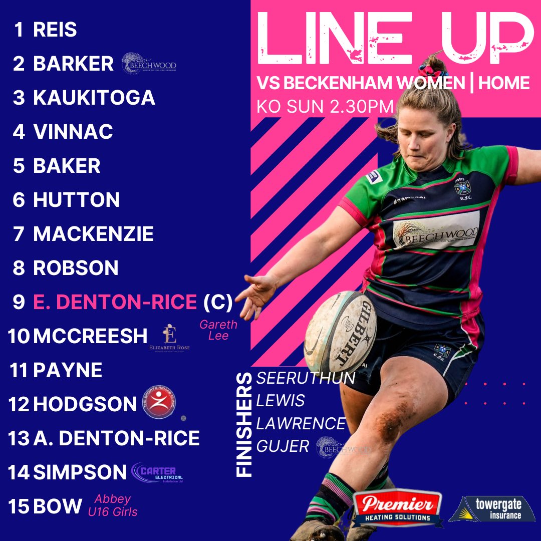 Abbey RFC (@abbeyrugbyclub) on Twitter photo Teams are π
Three senior home matches this weekend π€
1XV Men π <a href="/crowthorne_rfc/">Crowthorne Rfc</a>
Sat 3rd Feb | 2pm KO
2XV Men π <a href="/ThatchamRFC/">Thatcham Rugby Club</a> 2XV
Sat 3rd Feb | 2.15pm KO
1XV <a href="/abbeyrfcwomen/">Abbey RFC Women</a> π <a href="/BeckenhamLadies/">Beckenham Ladies RFU</a> 1XV
Sun 4th Feb | 2.30pm KO
#AbbeyRFC Teams are π
Three senior home matches this weekend π€
1XV Men π <a href="/crowthorne_rfc/">Crowthorne Rfc</a>
Sat 3rd Feb | 2pm KO
2XV Men π <a href="/ThatchamRFC/">Thatcham Rugby Club</a> 2XV
Sat 3rd Feb | 2.15pm KO
1XV <a href="/abbeyrfcwomen/">Abbey RFC Women</a> π <a href="/BeckenhamLadies/">Beckenham Ladies RFU</a> 1XV
Sun 4th Feb | 2.30pm KO
#AbbeyRFC