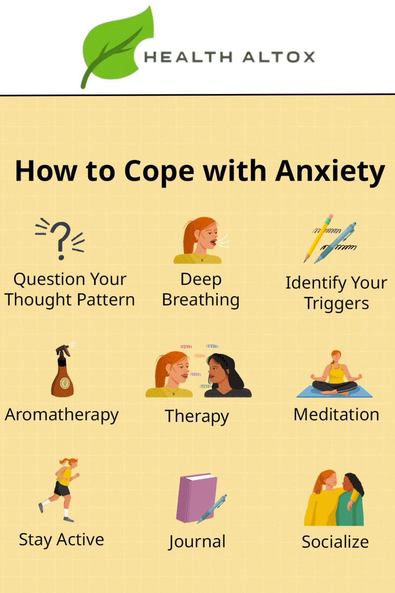 HealthAltox's tweet photo. How to Cope with anxiety? Proven tips for your health! 
Visit our site | https://t.co/LS9aAdd170 for more details!
https://t.co/aL0vEnnLe1 https://t.co/Kcgyq5ZP7V
