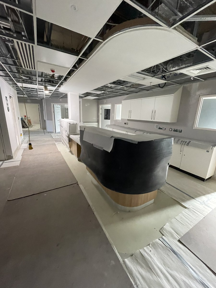 drpjdickinson's tweet photo. Perfect end to the week. Tour of the @YSTeachingNHS new Scarborough Emergency, Enhanced and Critical care build. Great progress and not long now until this transforms the care of patients on the Yorkshire Coast. https://t.co/yGWQsZkCeV