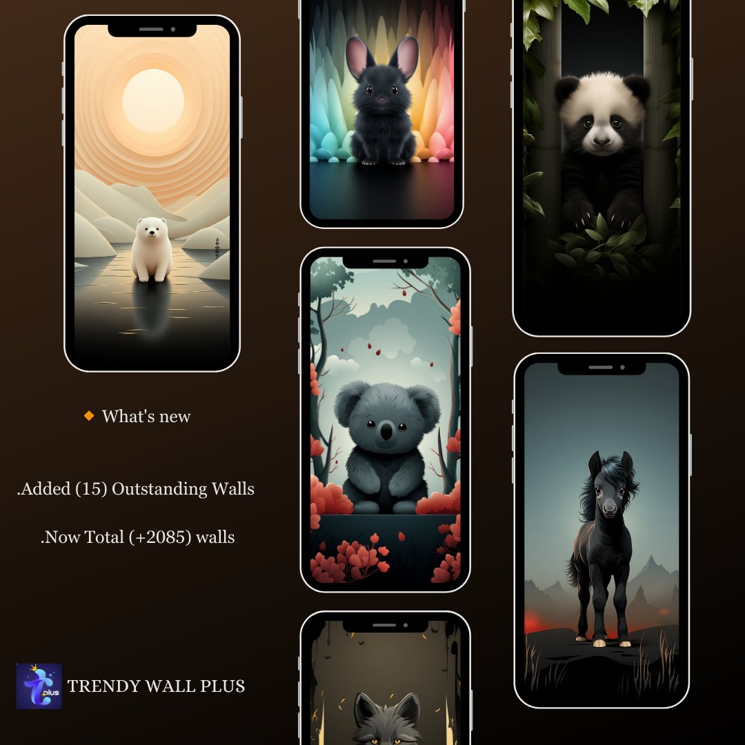 Exciting News 🎉 

𝐓𝐫𝐞𝐧𝐝𝐲 𝐰𝐚𝐥𝐥 𝐩𝐥𝐮𝐬 update with (10) amazing wallpapers😍 

Check-out Now : bit.ly/trendywall_plus

Like ❤️ Retweet