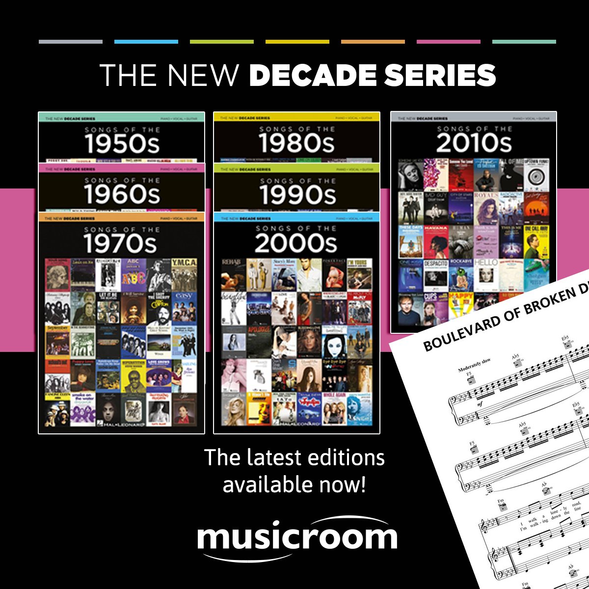 The New Decade Series is now available, going from the 1950s to the 2010s and featuring the most iconic songs from each era presented for Piano, Voice, and Guitar. Browse the full series via the link below! ➡️tinyurl.com/2b7wycp3