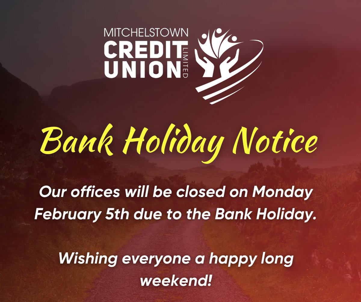 📣 Bank Holiday Notice 📣