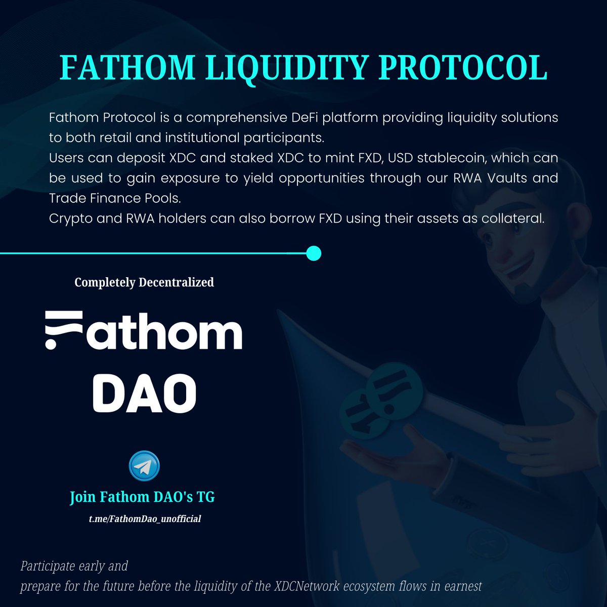 xxxxx_xdc's tweet photo. #FathomDAO 🏛️
We need to enhance the #DeFi activity experience for active and potential users using the #XDCNetwork ecosystem, increase transactions based on real demand, and address current $XDC liquidity and on-chain user shortages.

How will the services provided by @Fathom_fi… https://t.co/q6V6Ok8CfA
