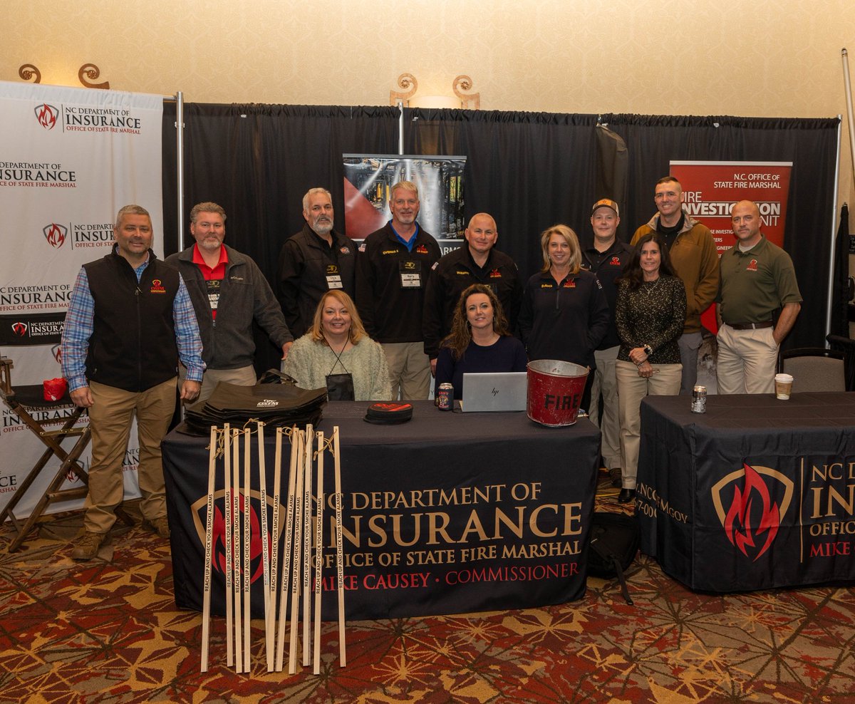 Come see the OSFM team today at the 2024 NC Association of Fire Chiefs annual Mid-Winter Conference Vendor Hall at the Embassy Suites in Concord. We're here until 3pm.

#MWC24