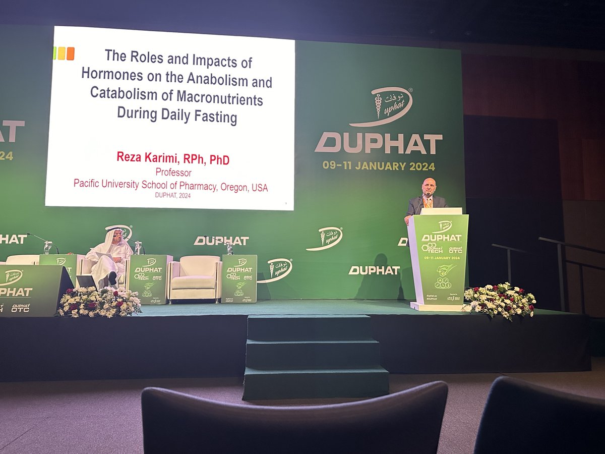 ACPE Past President and current Board of Director's member, Dr. Reza Karimi, recently gave a presentation and conducted a workshop at DUPHAT, the largest pharmacy conference in the Middle East, held each year in Dubai.