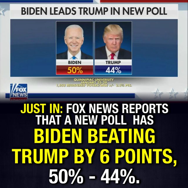 warrenswil's tweet photo. POTUS streaks ahead!
In new poll Biden leads 50-44 against #LoserTrump
Voters see #BidenBoom is real
Confidence soars & POTUS gets credit for great economy!
Biden can coast to victory on his record
BlueWave builds every day
#ProudBlue #DemVoice1 #Fresh
https://t.co/fJKOF32JIZ https://t.co/Uyt5v0q4n3