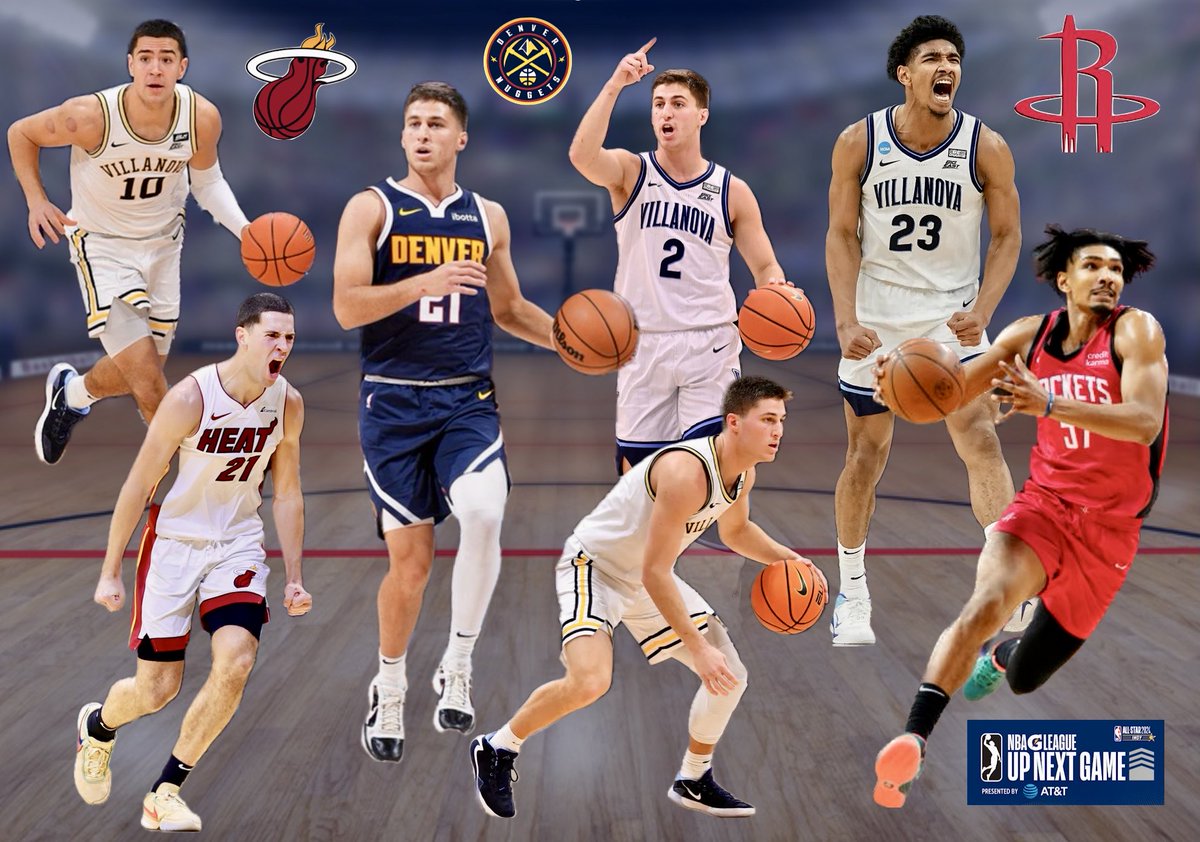 Congratulations to @coleswider21  @Colling1021  @J_Swizz23 Headed to Indianapolis to play in the #GLeagueUpNextGame presented by @ATT during #NBAAllStar!  Wildcats @NovaMBB always showing out!  @MiamiHEAT  @SFSkyforce @nuggets @NBAGrandRapids @HoustonRockets @RGVVipers