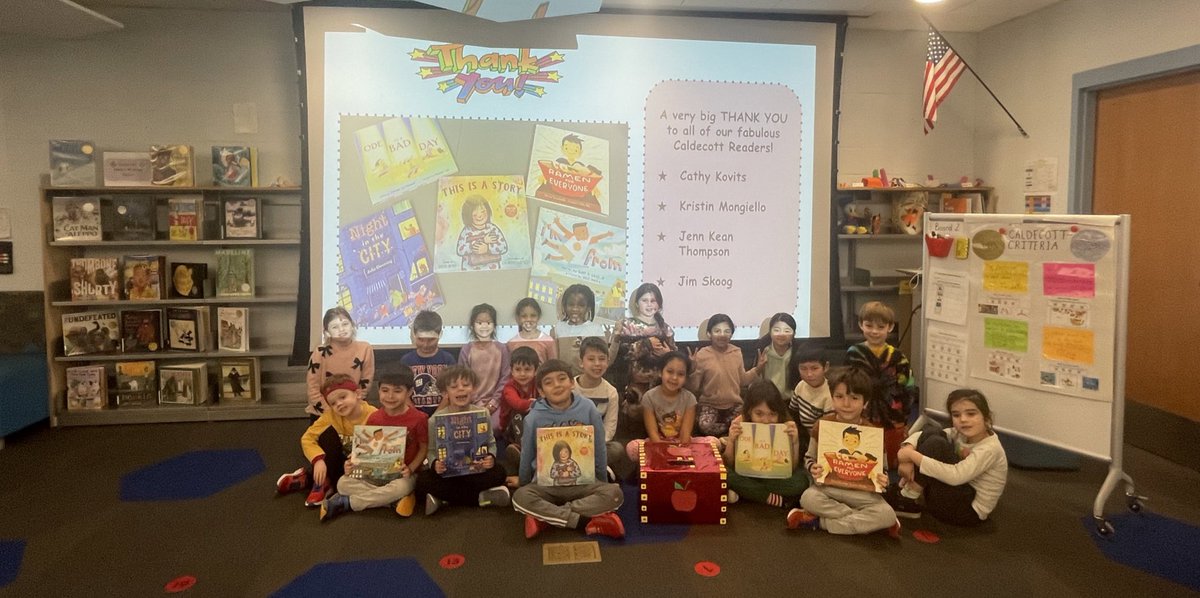 AndreaSchaber's tweet image. Our K-4 #WOschool Bookworms celebrated the #MockCaldecottAwards. Staff members recorded texts, critical thinkers engaged with rubrics while scoring books, mathematicians tallied up the votes, and announcers delivered the results schoolwide! 🗳️📚🥇 #TechLiteracy #WeAreChappaqua