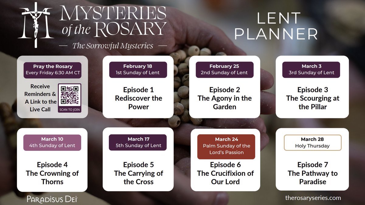 So proud to be a part of this project! Praying the rosary at the actual places, churches, and archeological sites in the Holy Land. 
therosaryseries.com