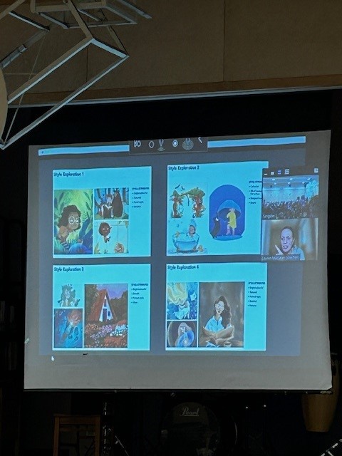 #Sangster students had a zoom visit with "Me and My Sit Spot" author <a href="/lkmaclean/">Lauren MacLean - Teach Outdoors</a> as part of #LiteracyWeek. It was interesting to see the process that the author and illustrator go through to publish a book! #sd62