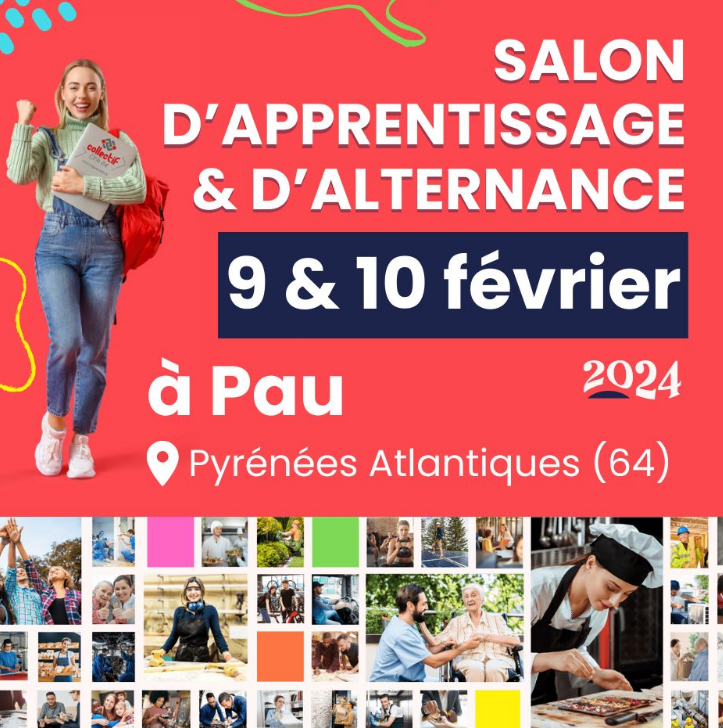 📢#TrouveTaVoie en 2024!
🤝Venez rencontrer le <a href="/CapBearn/">CAP EMPLOI BEARN</a> au salon de l’apprentissage et de l’alternance qui aura lieu du 9/02 au 10/02 2024 <a href="/Ville_Pau/">Pau, Capitale Humaine</a>.
🎯Découvrez les CFA du 64 dans les secteurs : agriculture, marketing, travail social, informatique, comptabilité, ingénierie...