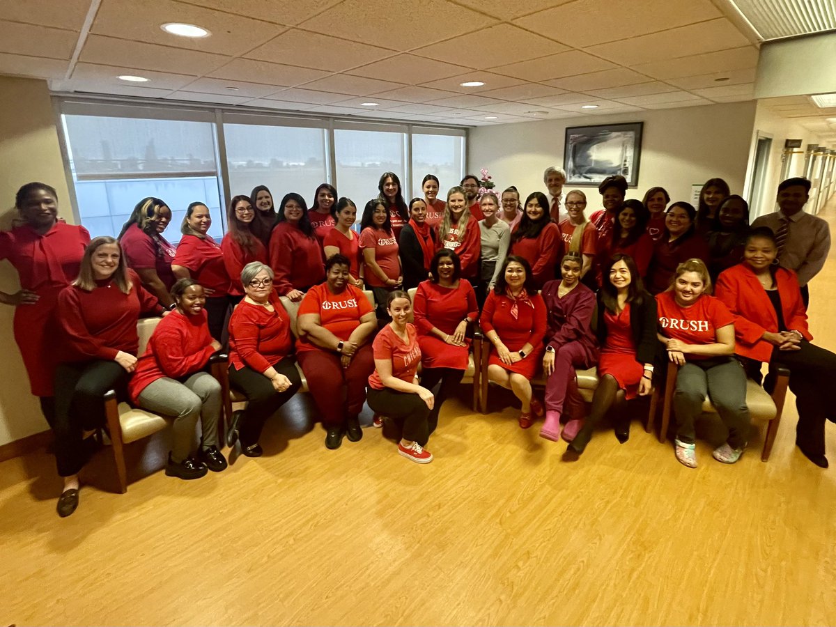 Rush Heart center for Women is ready for it!! So proud to be a part of this amazing team and fighting heart disease in women together. #WearRedDat #AHA @RushMedical @avolgman @HeartMDKarolina @DrTochiOkwuosa
