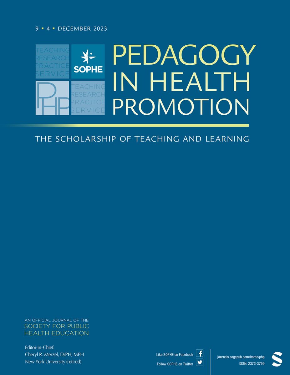 Pedagogy in Health Promotion

Interested in finding articles on a particular teaching topic? We’ve done the work for you! Check out the bundled collections of papers published in Pedagogy in Health Promotion. 
Collections buff.ly/480WaNb .